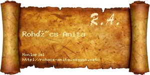 Rohács Anita névjegykártya