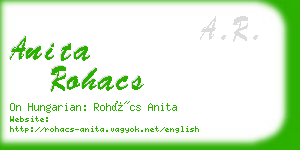 anita rohacs business card